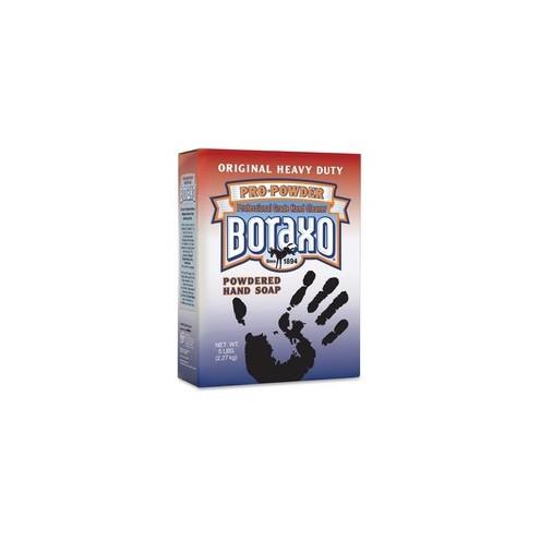 Dial Boraxo Powdered Hand Soap - 5 lb - Grease Remover, Dirt Remover - Hand - White - Water Soluble, Anti-septic - 10 / Carton