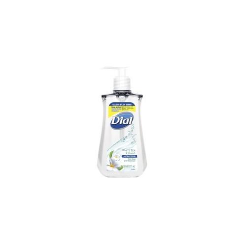 Dial White Tea Antibacterial Hand Soap - 7.5 fl oz (221.8 mL) - Pump Bottle Dispenser - Kill Germs - Hand, Skin - Clear - 12 / Carton