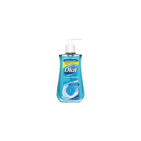 Dial Spring Water Antibaterial Hand Soap - Spring Water Scent - 7.5 fl oz (221.8 mL) - Kill Germs - Hand, Skin - Blue - 12 / Carton