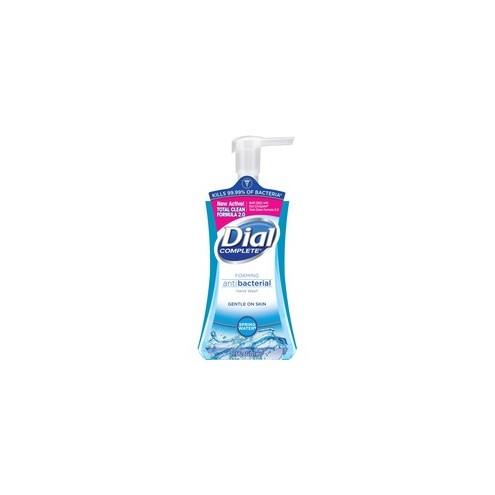 Dial Complete Spring Water Foaming Soap - Spring Water Scent - 7.5 fl oz (221.8 mL) - Pump Bottle Dispenser - Kill Germs - Hand - Blue - 8 / Carton