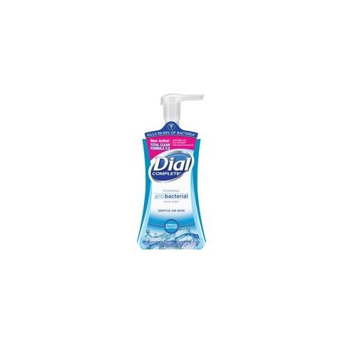 Dial Complete Spring Water Foaming Soap - Spring Water Scent - 7.5 fl oz (221.8 mL) - Pump Bottle Dispenser - Kill Germs - Hand - Blue - 1 Each