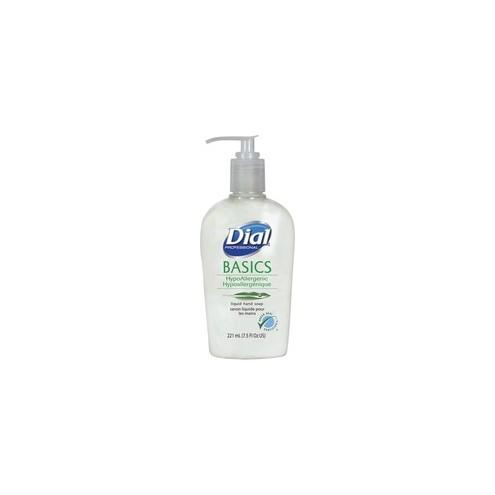 Dial Professional Basics HypoAllergenic Liquid Hand Soap - Fresh Floral Scent - 7.5 fl oz (221.8 mL) - Pump Bottle Dispenser - Skin - 12 / Carton