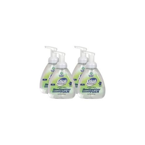 Dial Prof. Antibacterial Hand Sanitizer Foam - 15.2 fl oz (449.5 mL) - Pump Bottle Dispenser - Kill Germs - Hand - Clear - Fragrance-free - 4 / Carton