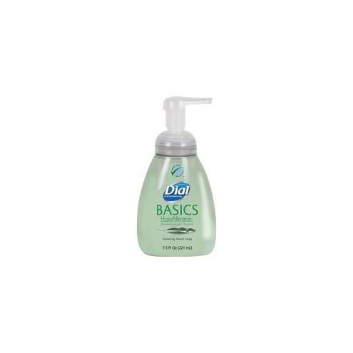 Dial Basics HypoAllergenic Foaming Hand Soap - Honeysuckle Scent - 7.5 fl oz (221.8 mL) - Pump Bottle Dispenser - Hand, Skin - Green - 8 / Carton