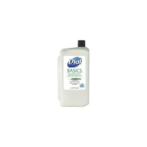 Dial Basics HypoAllergenic Hand Soap Refill - Fresh Floral Scent - 33.8 fl oz (1000 mL) - Kill Germs - Hand - White - 8 / Carton