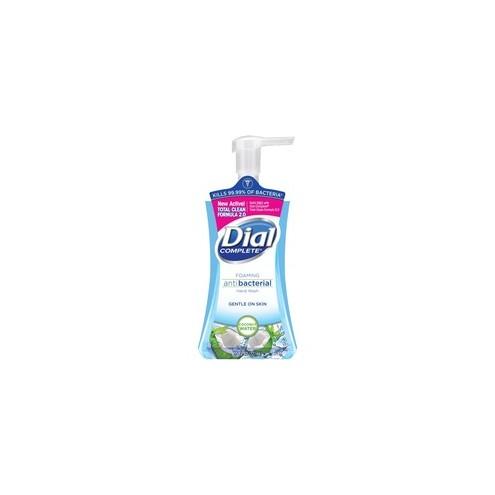 Dial Complete Coconut Water Foam Hand Wash - 7.5 fl oz (221.8 mL) - Pump Bottle Dispenser - Bacteria Remover - Hand - Blue - Rich Lather - 1 Each