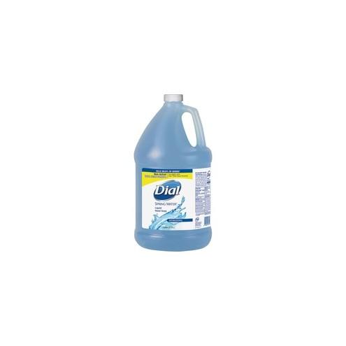 Dial Spring Water Scent Liquid Hand Soap - Spring Water Scent - 1 gal (3.8 L) - Kill Germs - Hand - Blue - 4 / Carton