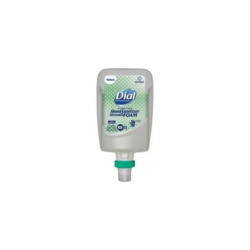 Dial FIT Manual Refill Hand Sanitizer Foam - 40.6 fl oz (1200 mL) - Pump Bottle Dispenser - Bacteria Remover - Hand - Clear - Fragrance-free, Dye-free - 3 / Carton