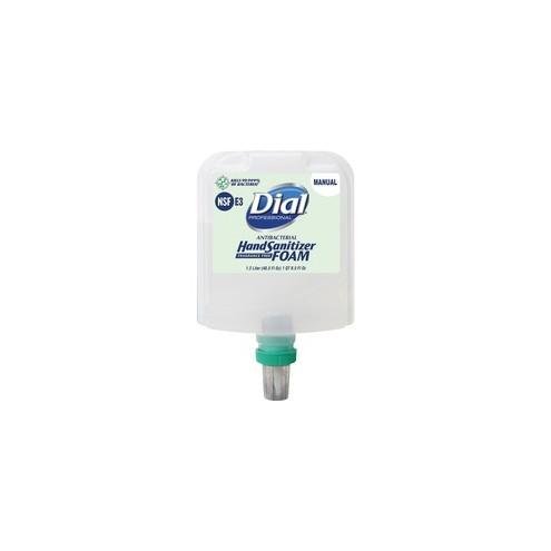 Dial 1700 Manual Refill Hand Sanitizer Foam - 40.5 fl oz (1197.7 mL) - Kill Germs - Healthcare, School, Office, Restaurant, Daycare - Clear - Fragrance-free, Dye-free - 1 Each