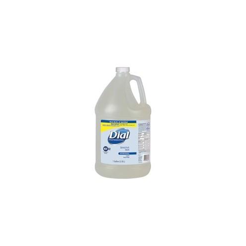 Dial Sensitive Skin Antimicrobial Soap Refill - 1 gal (3.8 L) - Kill Germs - Skin, Hand - Clear - 1 Each