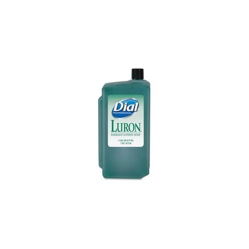 Dial Professional Luron Refill Emerald Lotion Soap - Lavender Scent - 33.8 fl oz (1000 mL) - Skin, Hand - Emerald Green - Pleasant Scent, Rich Lather - 8 / Carton