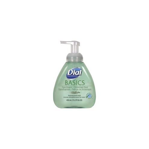 Dial Basics HypoAllergenic Foam Hand Soap - Fresh Scent Scent - 15.20 oz - Pump Bottle Dispenser - Hand - Green - 4 / Carton