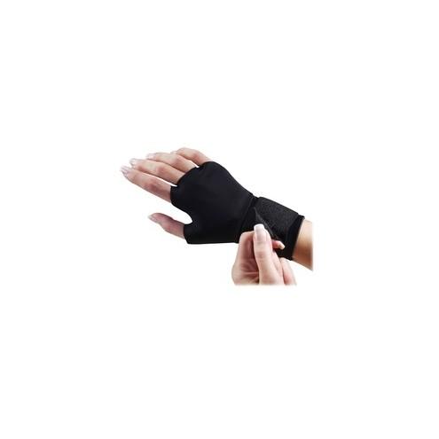 Dome Flex-fit Therapeutic Gloves - Small Size - Fabric - Black - Wrist Strap - For Healthcare Working - 2 / Pair