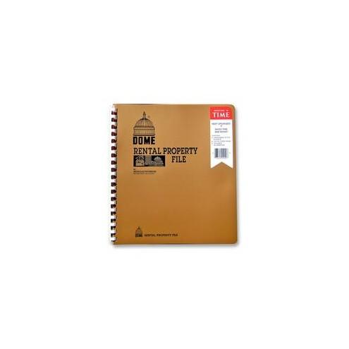Dome Rental Property File - 9 3/4" x 11" Sheet Size - Copper Cover - 1 Each