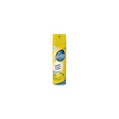 Pledge Furniture Polish - Aerosol - 17.7 fl oz (0.6 quart) - Lemon Scent - 6 / Carton