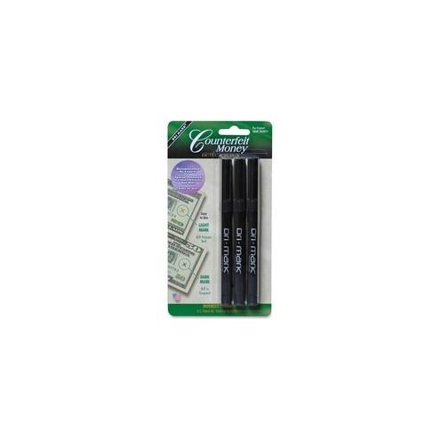 Dri Mark Counterfeit Detector Pens - Black - 3 / Pack
