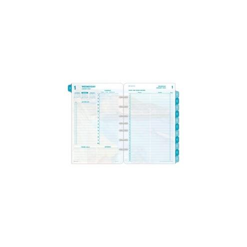 Day-Timer Coastlines 2-page-per-day Planner Refill - Daily - 1 Year - January 2021 till December 2021 - 7:00 AM to 11:00 PM - 1 Day Double Page Layout - 5 1/2" x 8 1/2" Sheet Size - Tabbed - 1 Each