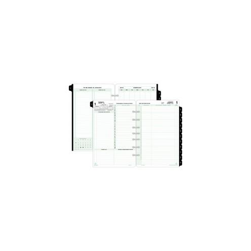 Day-Timer 2-page-per-day Reference Planner Refill - Daily - 1 Year - January 2021 till December 2021 - 8:00 AM to 9:00 PM - 1 Day Double Page Layout - 5 1/2" x 8 1/2" Sheet Size - 1 Each