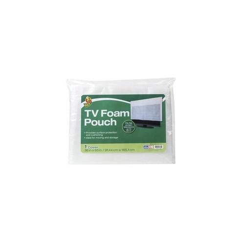 Duck Brand TV Foam Pouch - Supports TV - Scuff Resistant, Scratch Resistant, Reusable - Foam - White - 1