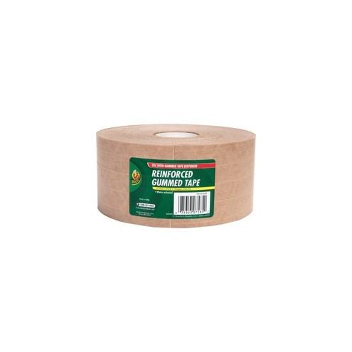 Duck Brand Brand 375' Reinforced Gummed Tape Roll - 125 yd Length x 2.75" Width - Kraft - Kraft Paper Backing - 8 / Carton - Brown