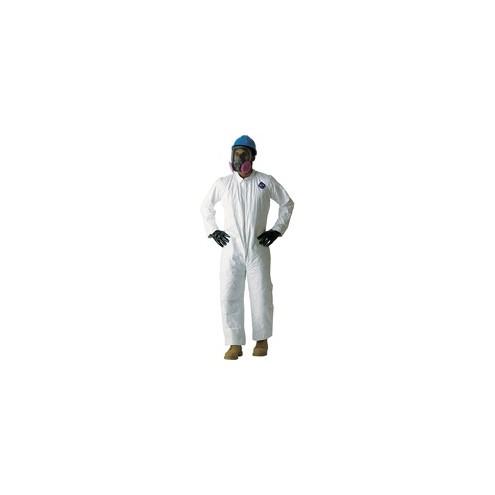 DuPont TY120 Tyvek Coveralls - Anti-static, Stress Resistant - Large Size - Polyolefin - White - 25 / Carton