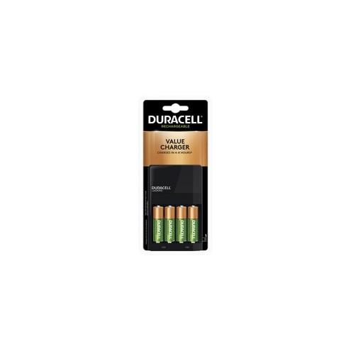 Duracell Ion Speed 1000 Battery Charger - 8 Hour Charging - 120 V AC, 230 V AC Input - 3 V DC Output - AC Plug - 4 - AA, AAA