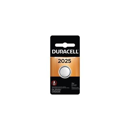 Duracell 2025 Lithium Security Batteries - For Medical Equipment, Security Device, Health/Fitness Monitoring Equipment, Electronic Device - CR2025 - 3 V DC - Lithium (Li) - 24 / Carton