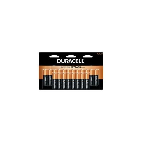 Duracell Coppertop Alkaline AA Battery - MN1500 - For Multipurpose - AA - 1.5 V DC - Alkaline - 20 / Pack