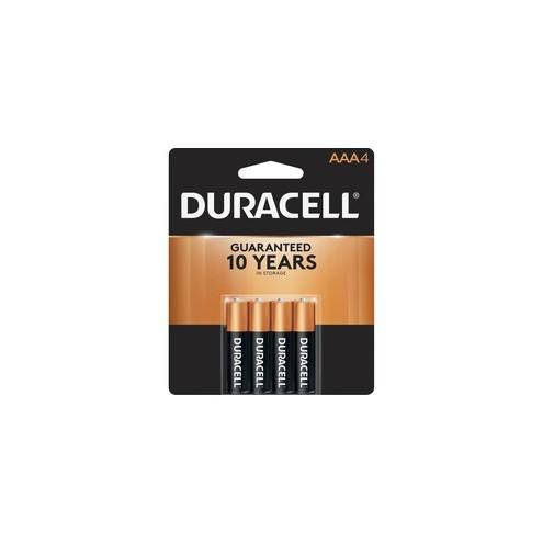 Duracell Coppertop Alkaline AAA Battery - MN2400 - For Multipurpose - AAA - 1.5 V DC - Alkaline - 4 / Pack