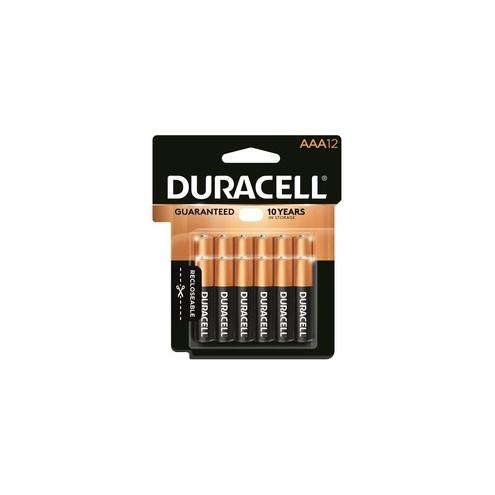 Duracell Coppertop Alkaline AAA Battery - MN2400 - For Multipurpose - AAA - 1.5 V DC - Alkaline - 12 / Pack