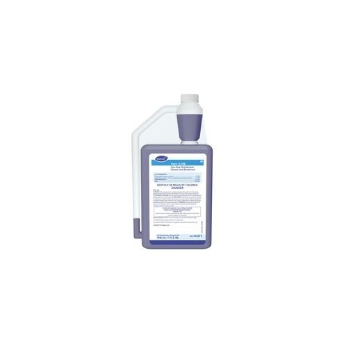 Diversey Virex II 256 Disinfectant Cleaner - Concentrate Liquid - 32 fl oz (1 quart) - Minty Scent - 6 / Carton - Blue