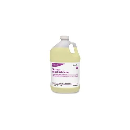 Diversey Suma Block Whitener - Ready-To-Use Liquid - 128 fl oz (4 quart) - Chlorine Scent - 1 Each - Pale Yellow