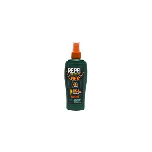 Repel Insect Repellent Sportsmen Max Formula Spray Pump - Spray - Kills Mosquitoes, Gnats, Chiggers, Ticks, Flies, No-see-ums, Biting Flies - 6 fl oz - Clear - 1 Each