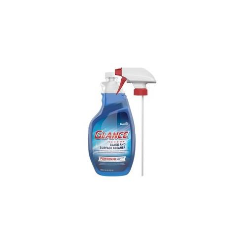 Diversey Glance Powerized Glass Cleaner - Ready-To-Use Spray - 32 fl oz (1 quart) - Fresh Ammonia Scent - 4 / Carton - Blue