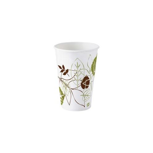 Dixie Pathways Designs 12oz Cold Cups - 12 fl oz - 1200 / Carton - White - Poly Paper - Cold Drink