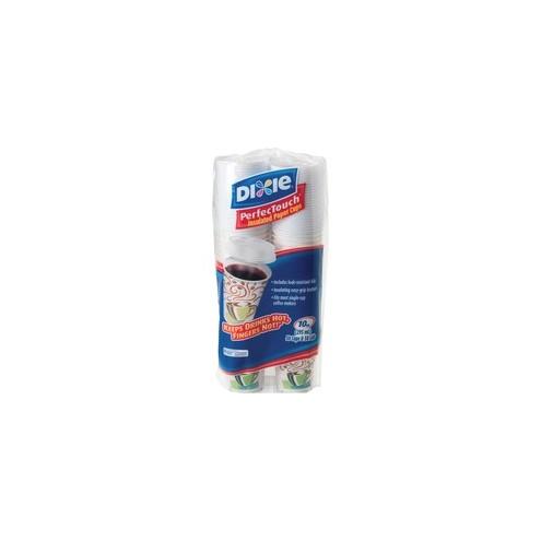 Dixie PerfecTouch Hot Cups - 10 fl oz - 50 / Pack - White - Hot Drink