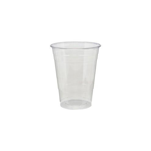 Dixie Clear Plastic Cold Cups - 16 fl oz - 500 / Carton - Clear - PETE Plastic - Soda, Iced Coffee, Sample, Restaurant, Coffee Shop, Breakroom, Lobby