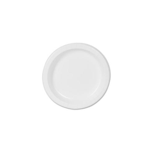 Dixie Basic Paper Plates - 8.50" Diameter Plate - Paper - Microwave Safe - White - 125 Piece(s) / Pack