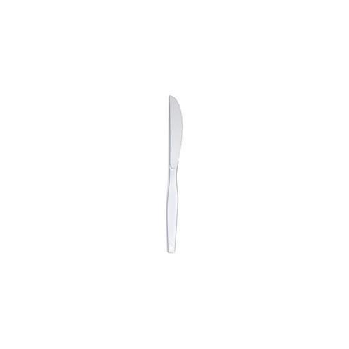 Dixie Medium Weight Plastic Cutlery - 100 / Box - 1000 Piece(s) - 1000/Carton - 1000 x Knife - Polystyrene - White