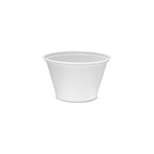 Dixie Souffle Cup - 4 fl oz - 2400 / Carton - Translucent - Plastic - Sauce