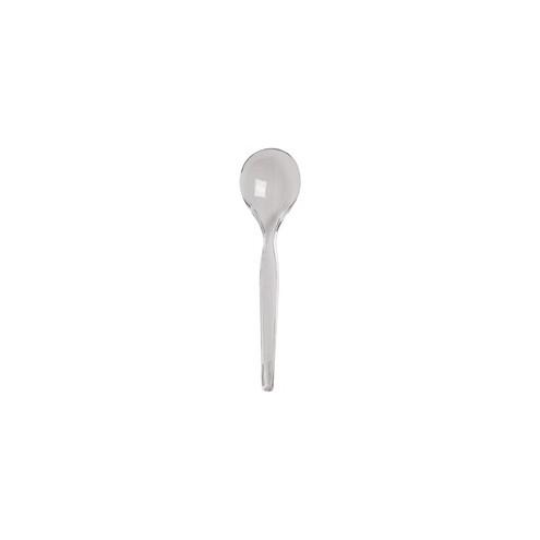 Dixie Heavyweight Plastic Cutlery - 1000/Carton - 1 x Soup Spoon - 1" Width x 5.75" Length Soup Spoon - Breakroom - Disposable - Plastic, Polystyrene - Clear