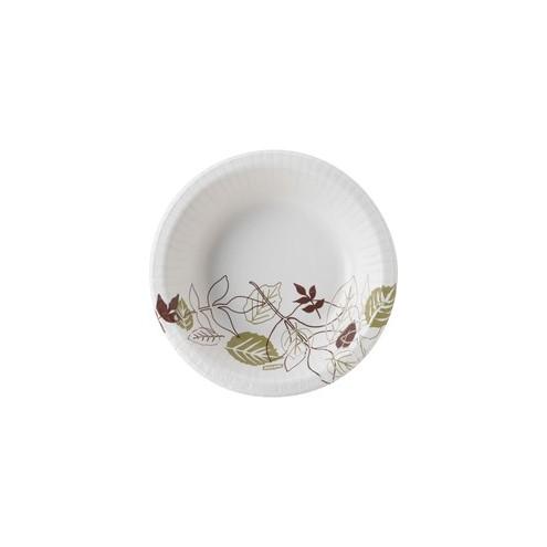 Dixie Pathways Design Soak-proof Bowls - 11.8 fl oz Bowl - Paper - Microwave Safe - White - 1000 Piece(s) / Carton