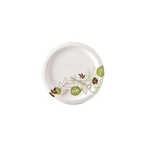 Dixie Pathways Heavyweight Paper Plates - 125 / Pack - 10.13" Diameter Plate - Paper - Microwave Safe - White - 500 Piece(s) / Carton