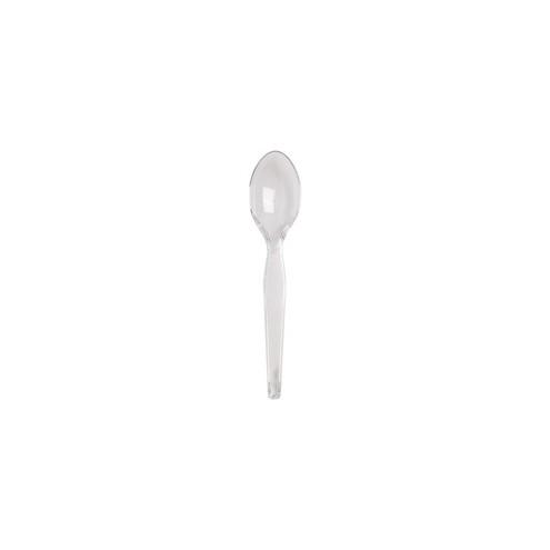 Dixie Heavyweight Plastic Cutlery - 1000/Carton - 1 x Teaspoon - 1" Width x 6" Length Teaspoon - Breakroom - Disposable - Plastic, Polystyrene - Clear