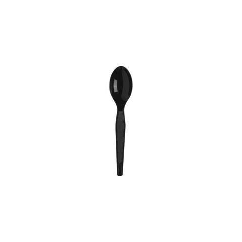 Dixie Heavyweight Black Plastic Cutlery - 1000/Carton - Plastic - Black