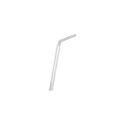 D&W Dispoz-o 7-3/4" Straws - 7.75" Length - Polypropylene - 1600 / Carton - Translucent