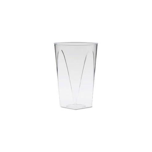 Milan Crystal Square Tumblers - 12 fl oz - 240 / Carton - Crystal Clear - Beverage, Juice, Soda