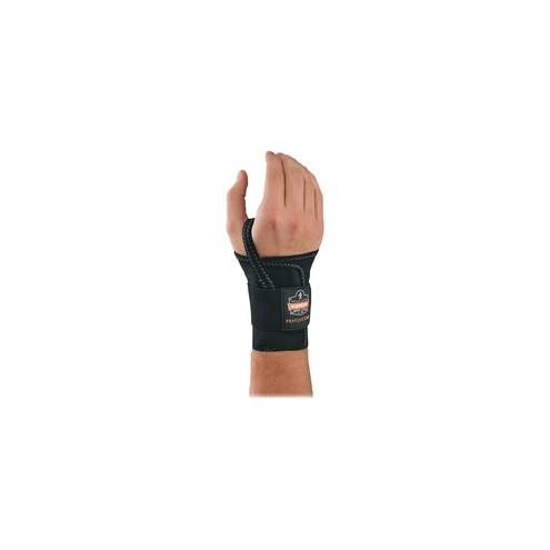 Ergodyne ProFlex 4000 Single-Strap Wrist Support - Right-handed - Elastic Strap, Hook & Loop Closure, Machine Wash, Odorless - Strap Mount - Black