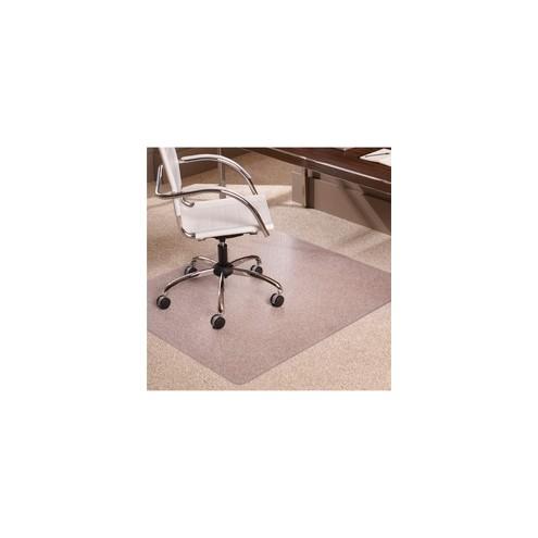 ES Robbins Multi-Task AnchorBar Carpet Chairmat - Carpeted Floor - 60" Length x 46" Width x 0.38" Thickness - Vinyl - Clear