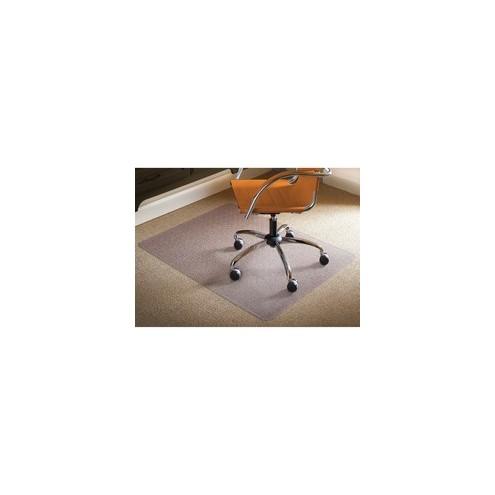 ES ROBBINS Natural Origins Low Pile Chairmat - Floor, Carpeted Floor, Desk Protection, Workstation, Home, Office - 60" Length x 46" Width - Rectangle - Vinyl - Clear